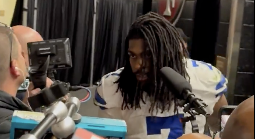 Trevon Diggs confronts reporter